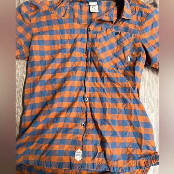 RAB Other - RAB maverick Short Sleeve Button Down Shirt Orange blue m outdoor